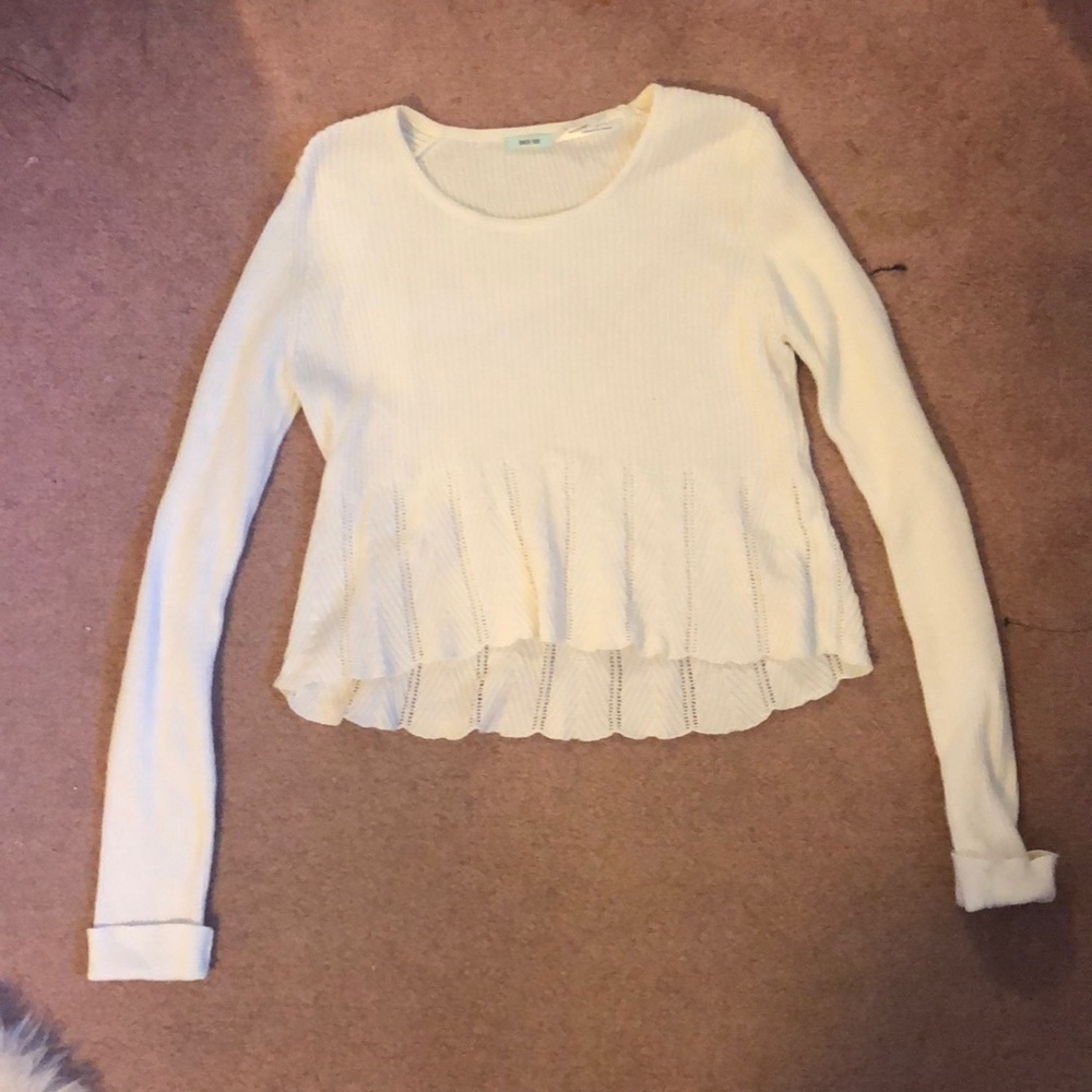 Kimchi Blue cropped white sweater